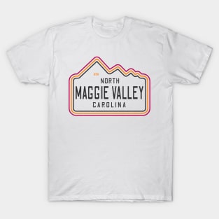 Visiting NC Mountain Cities Maggie Valley, NC Neon Range T-Shirt